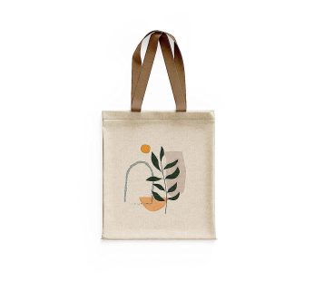 Hawiyah Canvas Tote Bag with Zipper and 2 Pockets *12 (Bohemian 5)