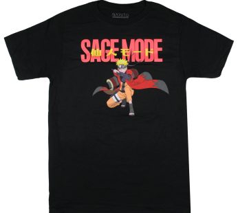 Naruto Shippuden Mens’ Uzumaki Pose Sage Mode Anime Graphic T-Shirt