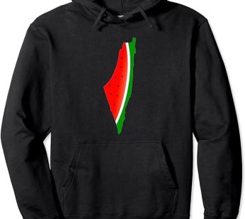 Watermelon Free Palestine Stand for Peace Middle East Flag Pullover Hoodie