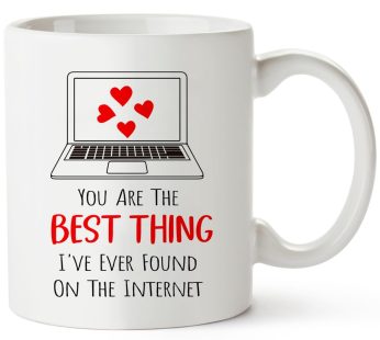 Yanprint The Best Thing On The Internet Coffee Mug, Valentines Gifts For Couples, Online Dating Ceramic Mugs, Anniversary Birthday Gift For Her 11OZ