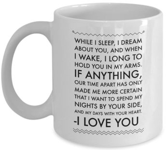 LDR Mug – I Love You Mug – for Him and for Her, Long Distance Relationship Birthday Lovers Penpal Romantic Valentines Boyfriend Girlfriend GF BF Mug Gifts Idea