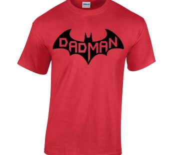 CBTWear Dadman – Super Dadman Bat Hero Funny Premium Men’s T-Shirt, Red, L
