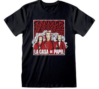 La Casa De Papel Money Heist El Professor Mens T-Shirt Official Merchandise S-XXL, Netflix Crime Drama Crew Neck Graphic Tee, Birthday Gift Idea for Guys, for Home or Gym