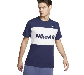 Nike Navy Blue – White Printed Men s T-Shirt – M –