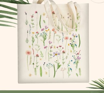 AUSVKAI Canvas Tote Bag Aesthetic for Women, Cute Reusable Cloth Cotton Bags for School Shopping Beach Grocery