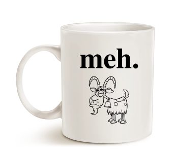 MAUAG Sarcastic Meh Mug Gift Idea 11 Oz, Novelty Coffee Mugs for Men Women Boy Girl – meh. – Funny Sarcasm Quote Meh Whatever Who Cares Unimpressed Sigh Christmas Birthday Present
