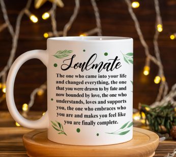 QVUXZ Couple Coffee Mug Gift, The One Who Came into Your Life, Romantic Mug Gifts for Soulmate Her Wife Girlfriend Him Husband Boyfriend, Christmas Birthday Valentines Gift, Ceramic 11oz