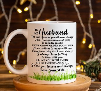 QVUXZ Husband Coffee Mug Gift, I Always Keep Falling in Love with You, Romantic Mug Gifts for Him Husband Hubby from Wife, Christmas Birthday Valentines Gift, Ceramic 11oz