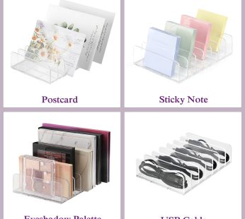 Free Plastic Eyeshadow Palette Makeup Organizer, 7 Section Divided Acrylic Make Up Pallet Storage Holder Cosmetic Eye Shadow Display Stand