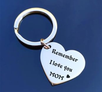 Stainless Steel Inspirational Mantra Family Secret Worlds Mother Father’s Day Keychain Pendant